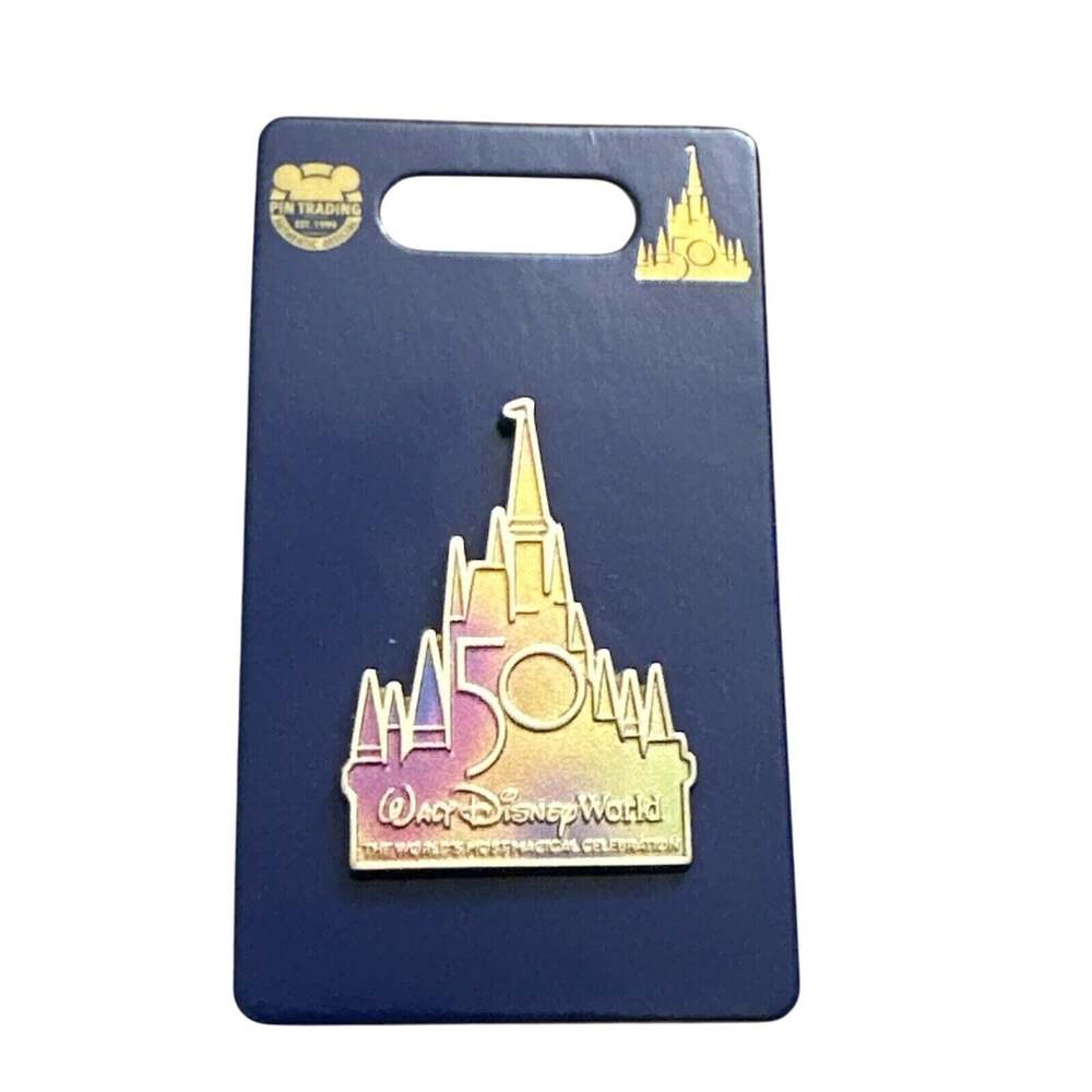 50th Anniversary EARidescent Cinderella Castle Walt Disney World Pin New WDW